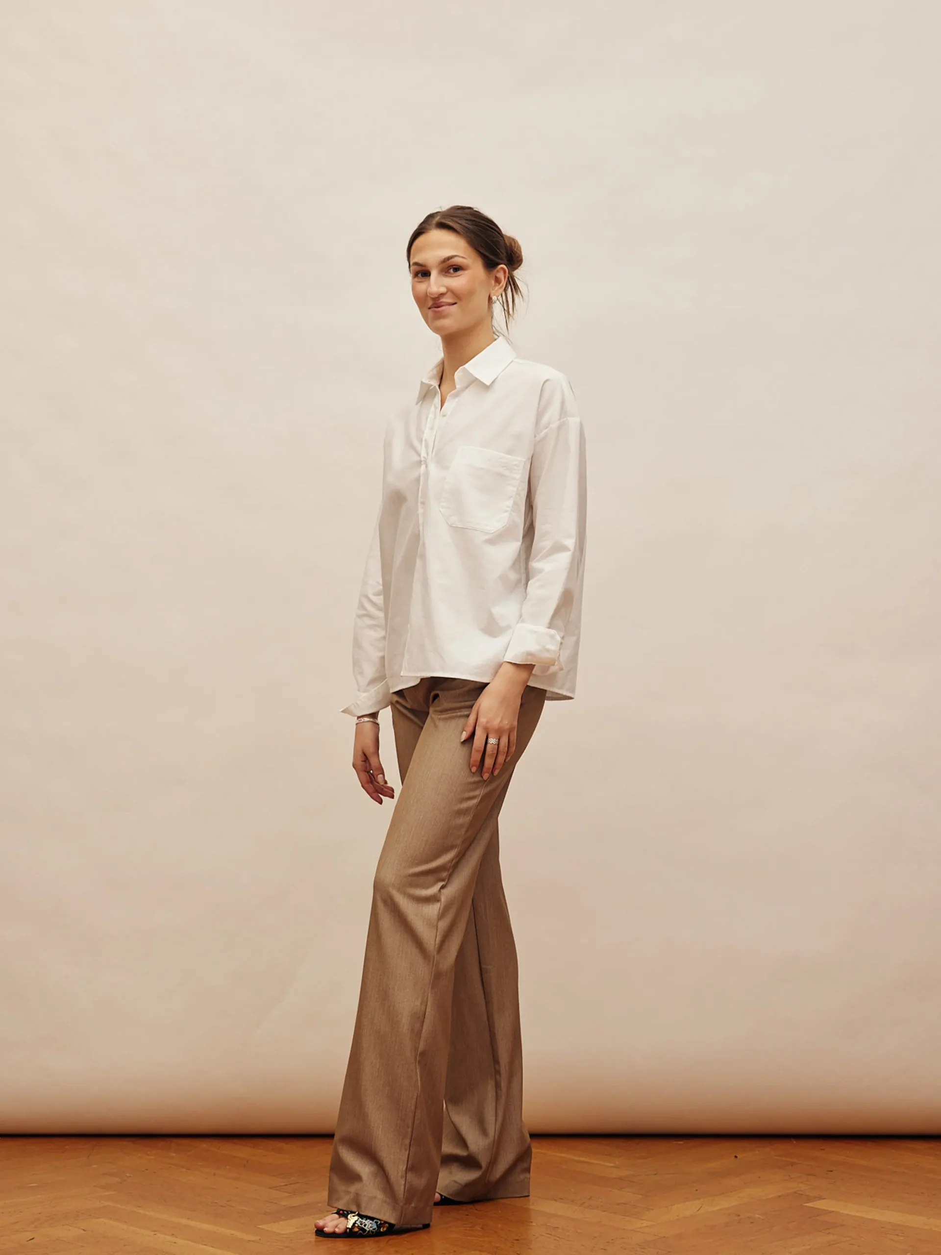 Djerf Avenue Favoritbyxor Oat - Tall Sale