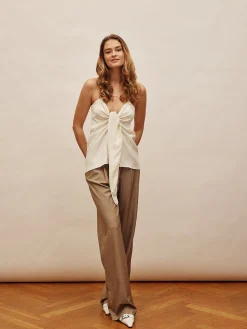 Djerf Avenue Favoritbyxor Oat - Tall Sale