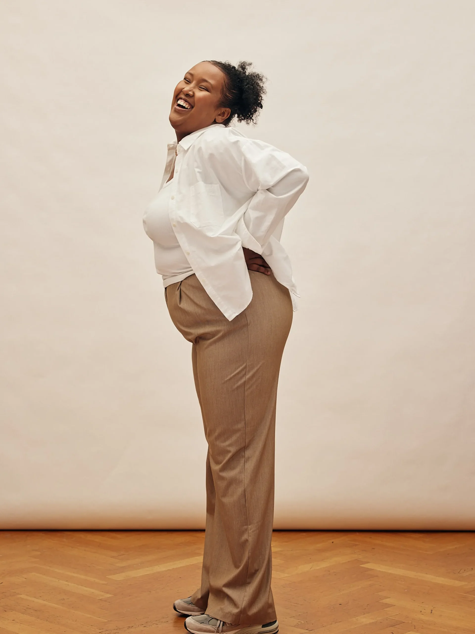 Djerf Avenue Favoritbyxor Oat - Tall Sale