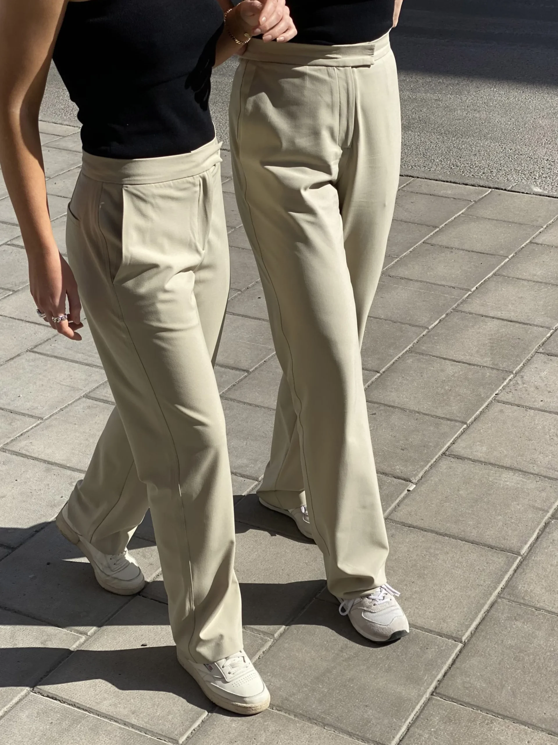 Djerf Avenue First Choice Pants Greige - Hog Best Sale