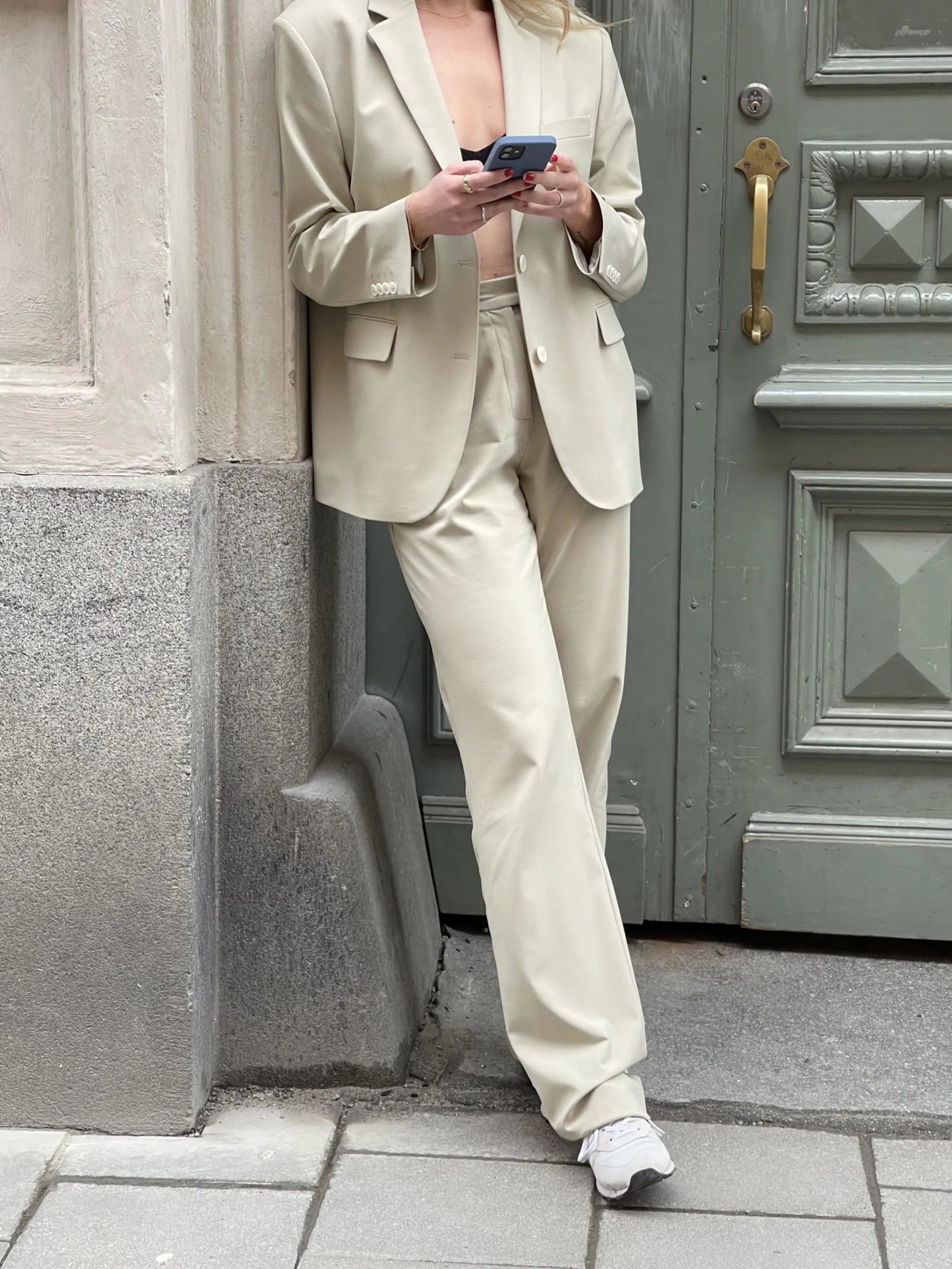 Djerf Avenue First Choice Pants Greige - Hog Best Sale