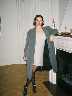 Djerf Avenue Forever Coat Gra Clearance