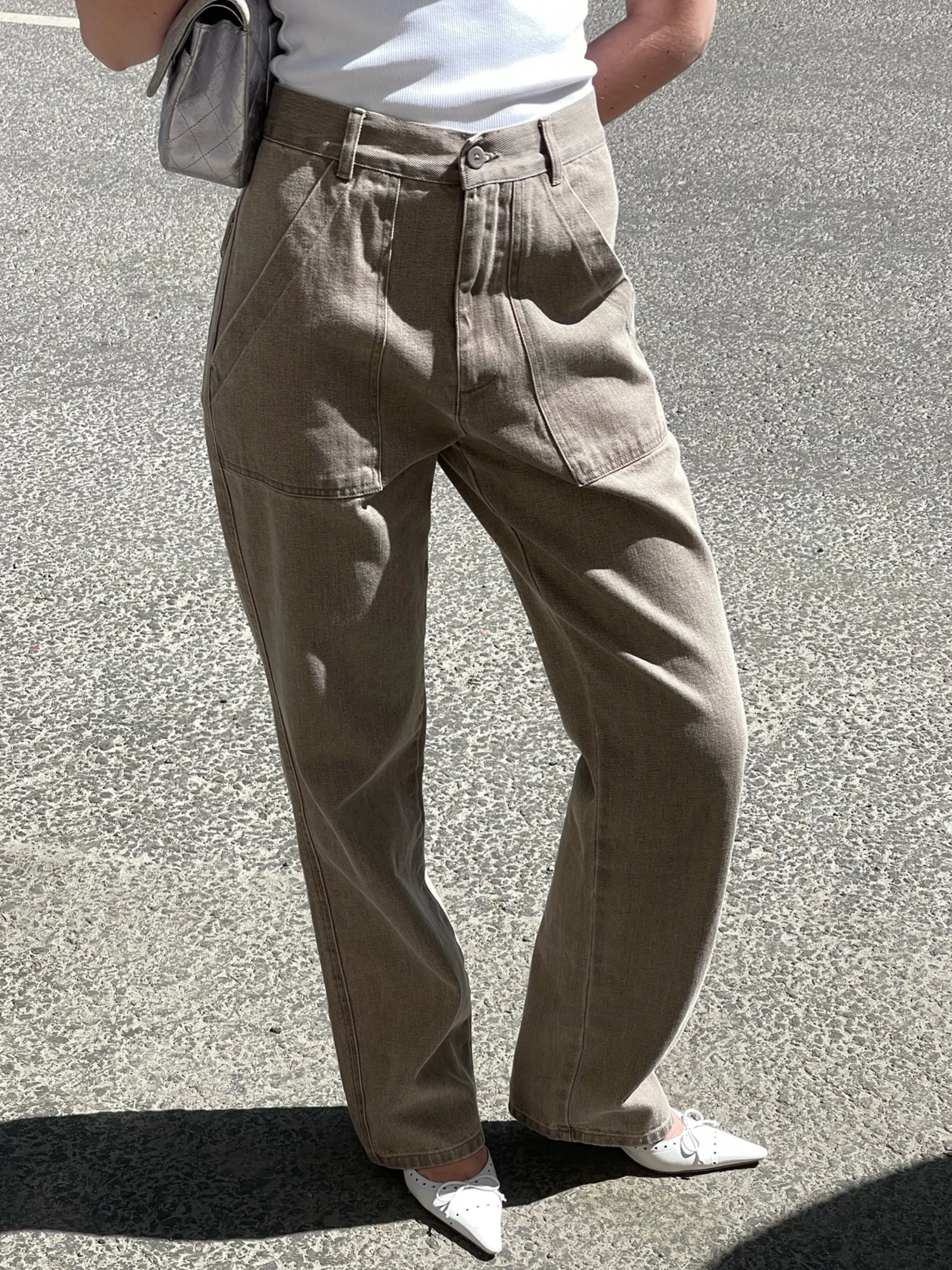 Djerf Avenue Ga Till Pants Brown New