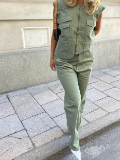 Djerf Avenue Ga Till Pants Green Fashion