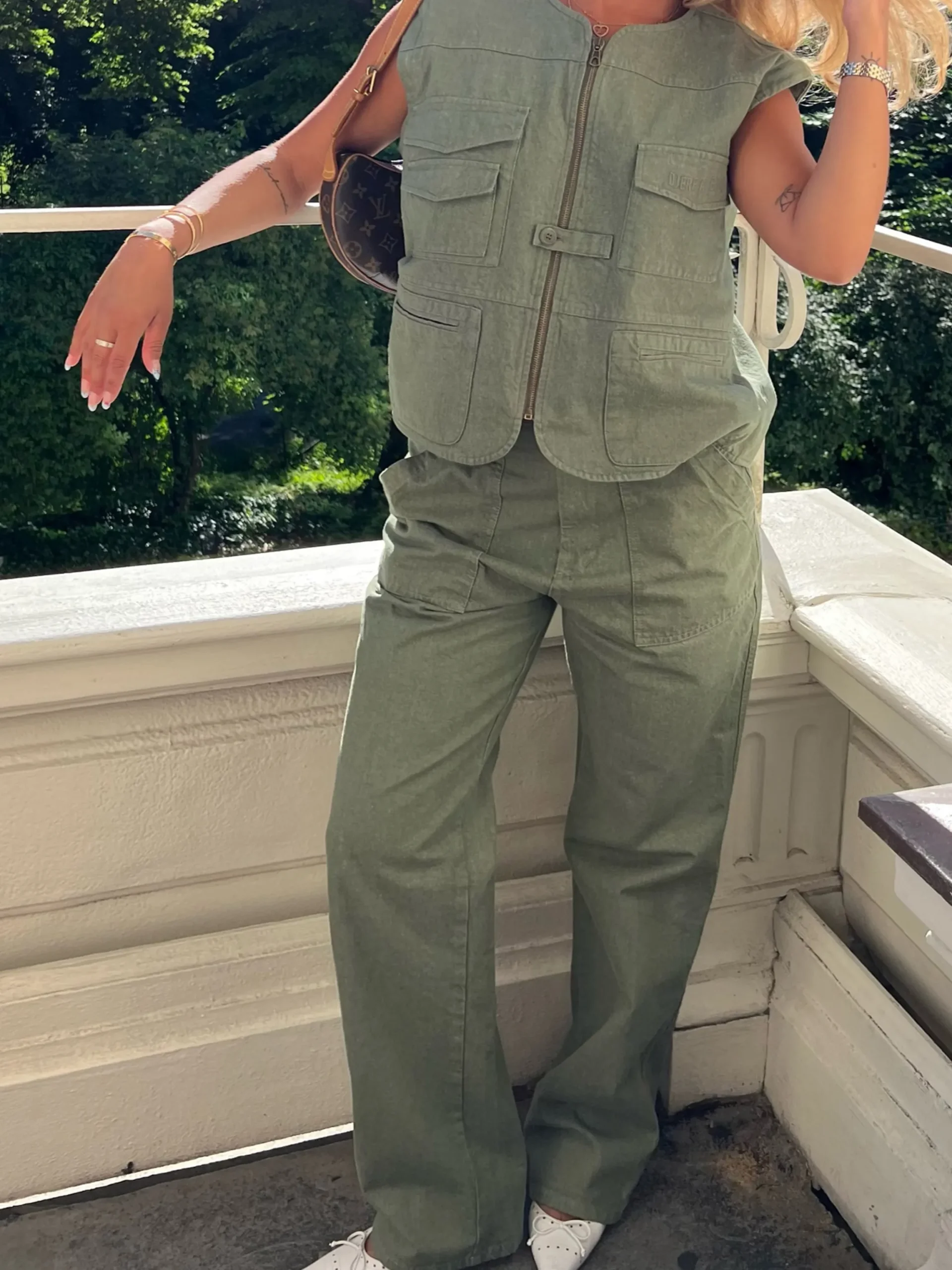 Djerf Avenue Ga Till Pants Green Fashion