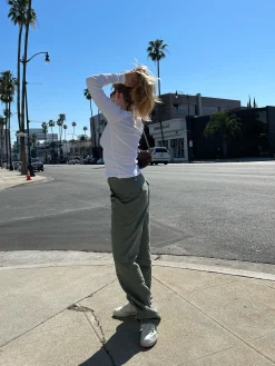 Djerf Avenue Ga Till Pants Green Fashion