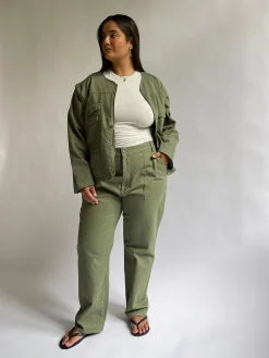 Djerf Avenue Ga Till Pants Green Fashion