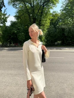 Djerf Avenue Getaway Dress Cream - Tall Discount