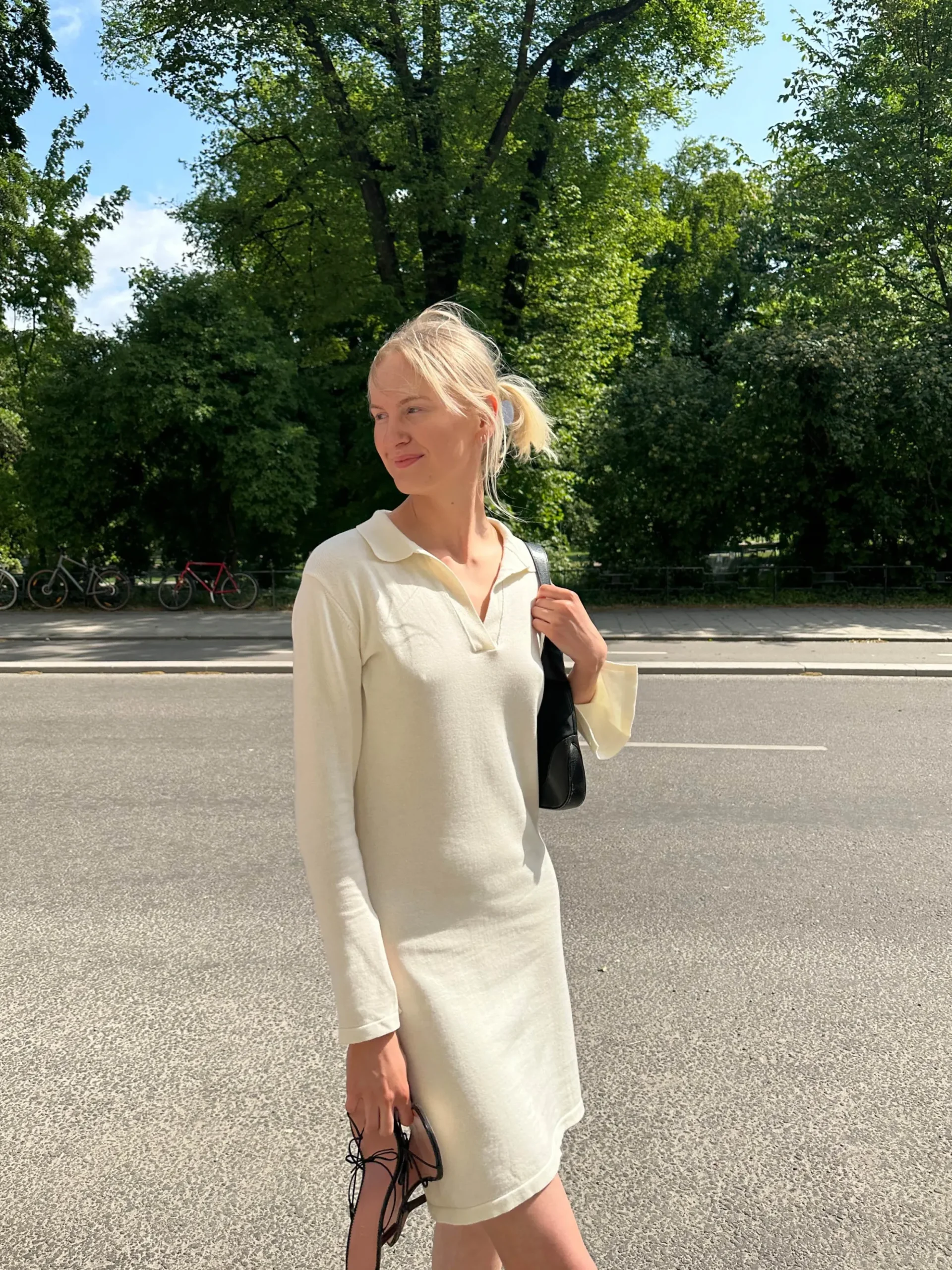 Djerf Avenue Getaway Dress Cream - Tall Discount