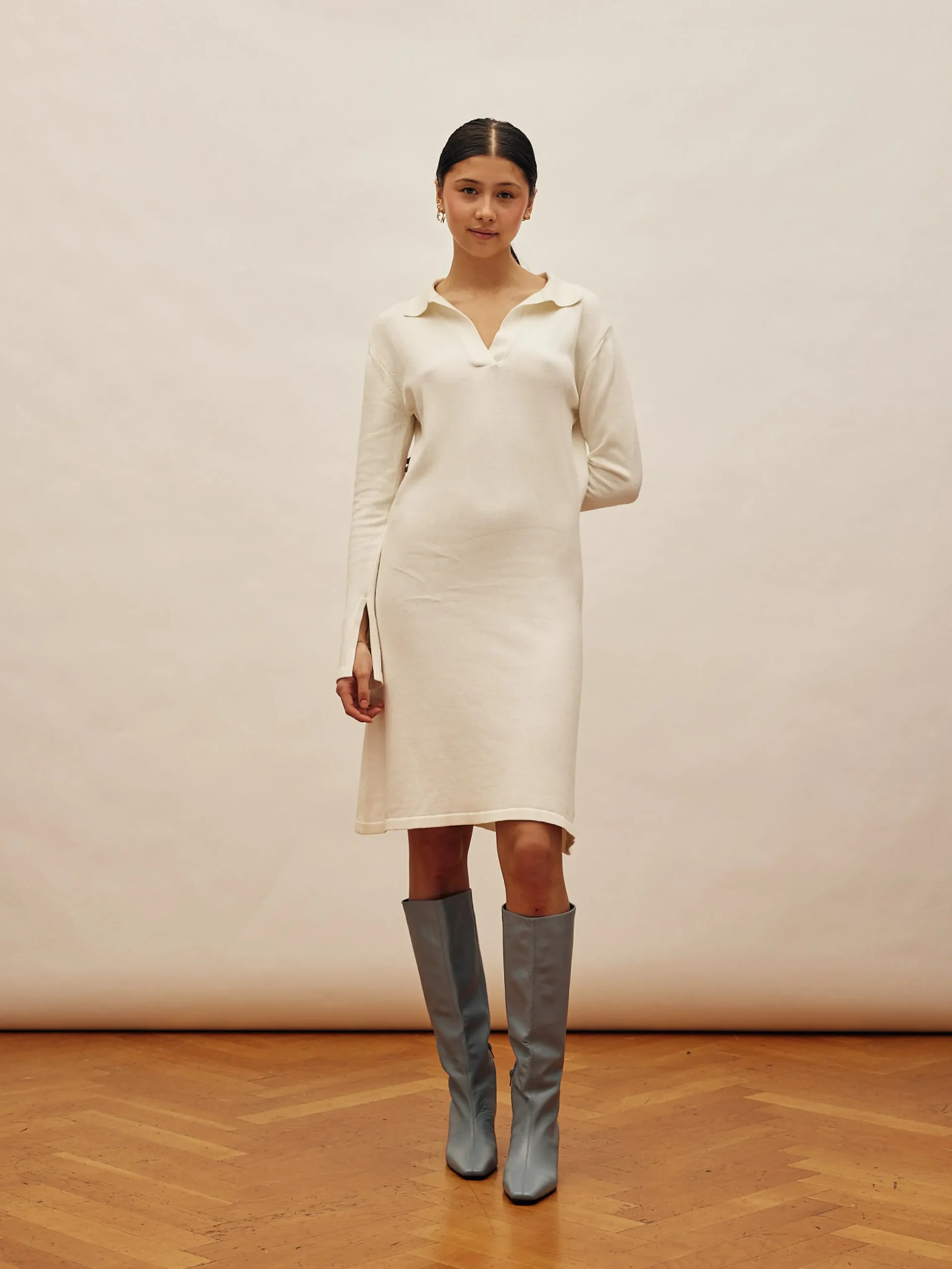 Djerf Avenue Getaway Dress Cream - Tall Discount