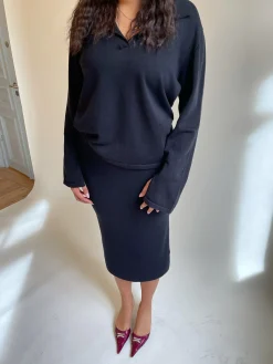 Djerf Avenue Getaway Topp Svart Cheap