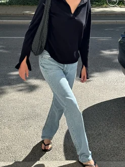 Djerf Avenue Getaway Topp Svart Cheap