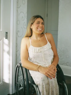 Djerf Avenue Go Slow Ruffle Strap Top Holiday Bow Outlet