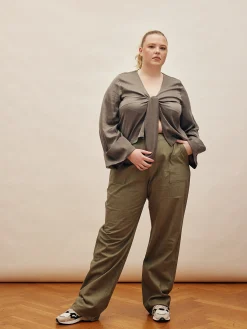 Djerf Avenue Go To Pants Green - Tall Cheap