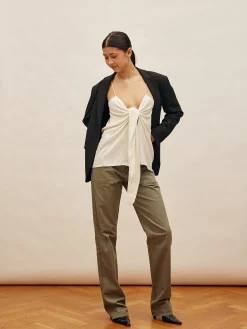 Djerf Avenue Go To Pants Green - Tall Cheap