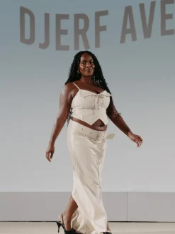 Djerf Avenue Gor Om Denim Top Cream Online