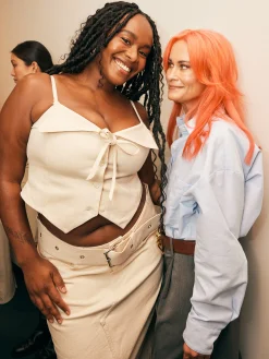 Djerf Avenue Gor Om Denim Top Cream Online