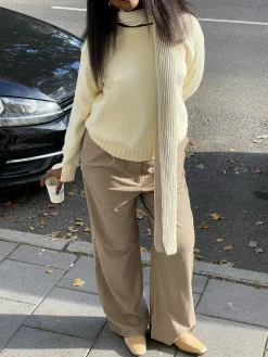 Djerf Avenue Kontrastscarf Beige Store