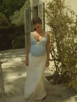 Djerf Avenue Linne Kjol Cream Outlet