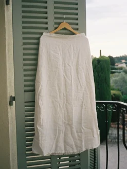 Djerf Avenue Linne Kjol Cream Outlet