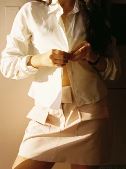 Djerf Avenue Liten Skjorta Vit Flash Sale