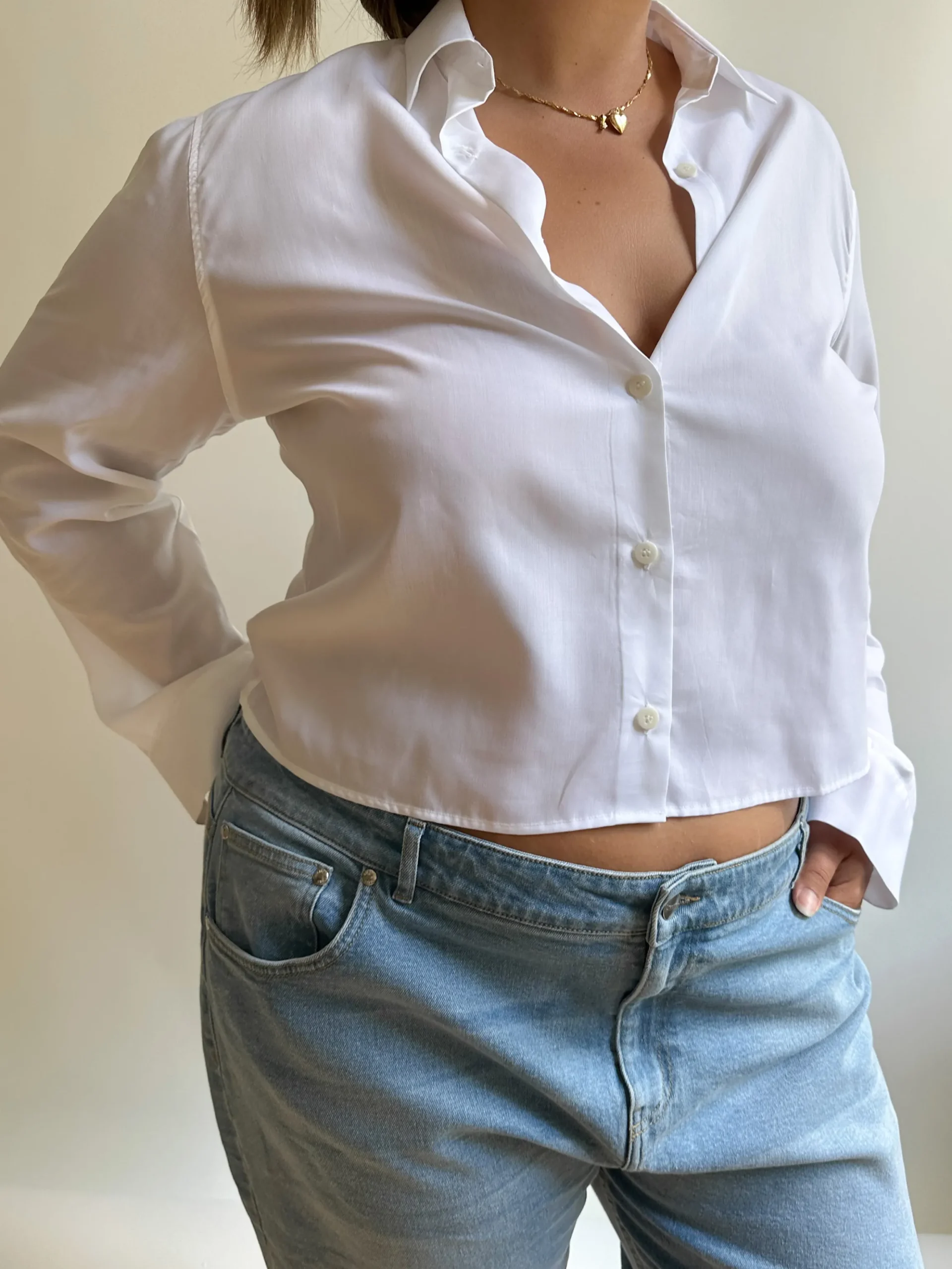 Djerf Avenue Liten Skjorta Vit Flash Sale