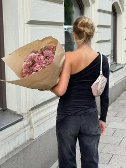 Djerf Avenue Midnight One Shoulder Top Ash Sale