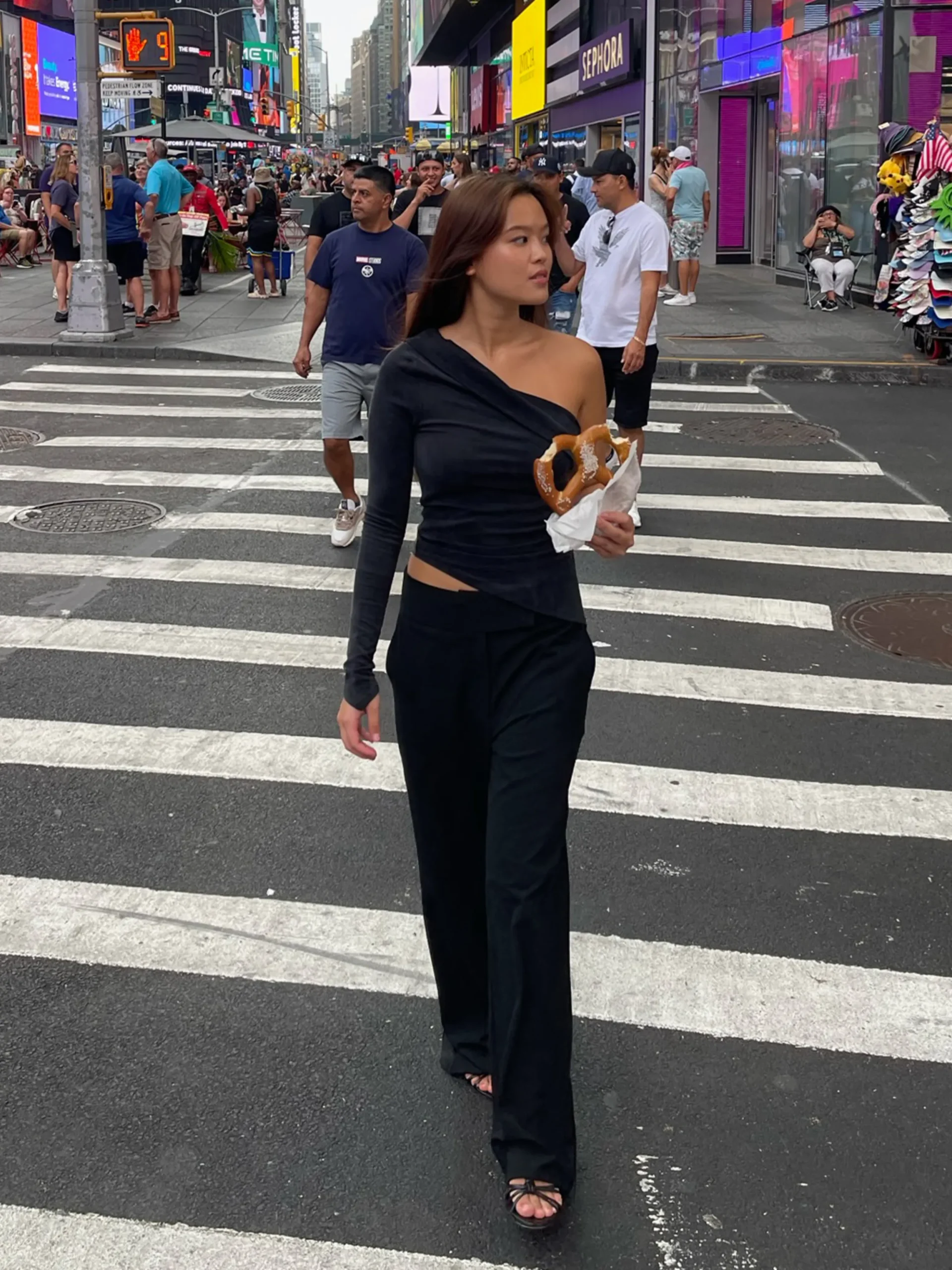 Djerf Avenue Midnight One Shoulder Top Ash Sale