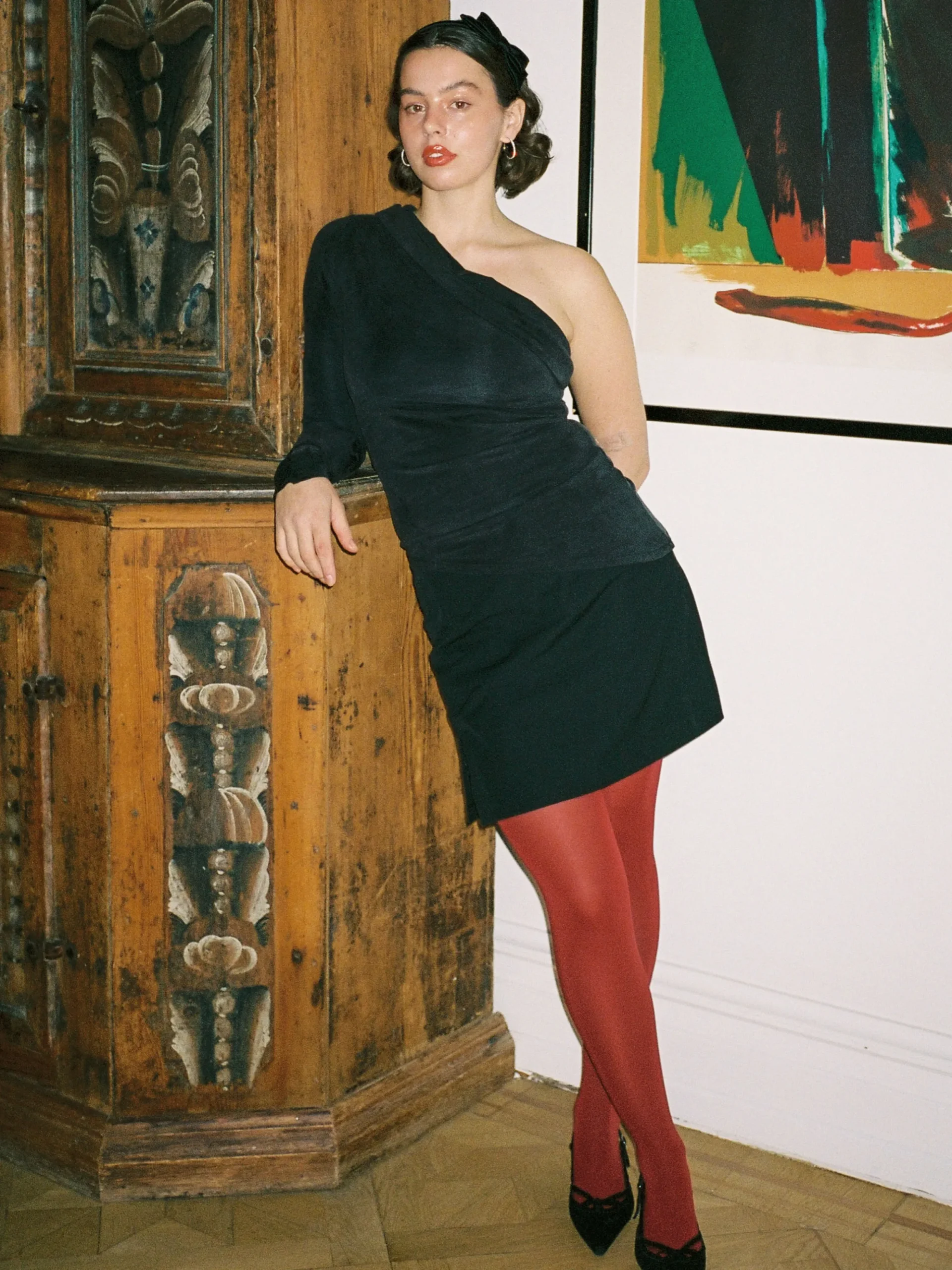 Djerf Avenue Midnight One Shoulder Top Ash Sale