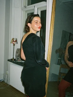 Djerf Avenue Midnight One Shoulder Top Ash Sale