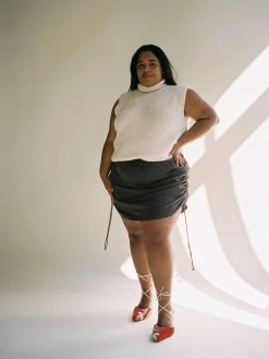 Djerf Avenue Morena Kjol Brun Sale