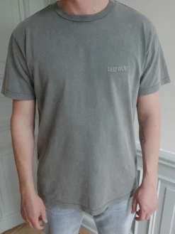 Djerf Avenue Rak Passform T-Shirt Tvattad Gra Store