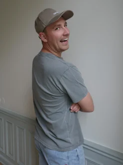 Djerf Avenue Rak Passform T-Shirt Tvattad Gra Store