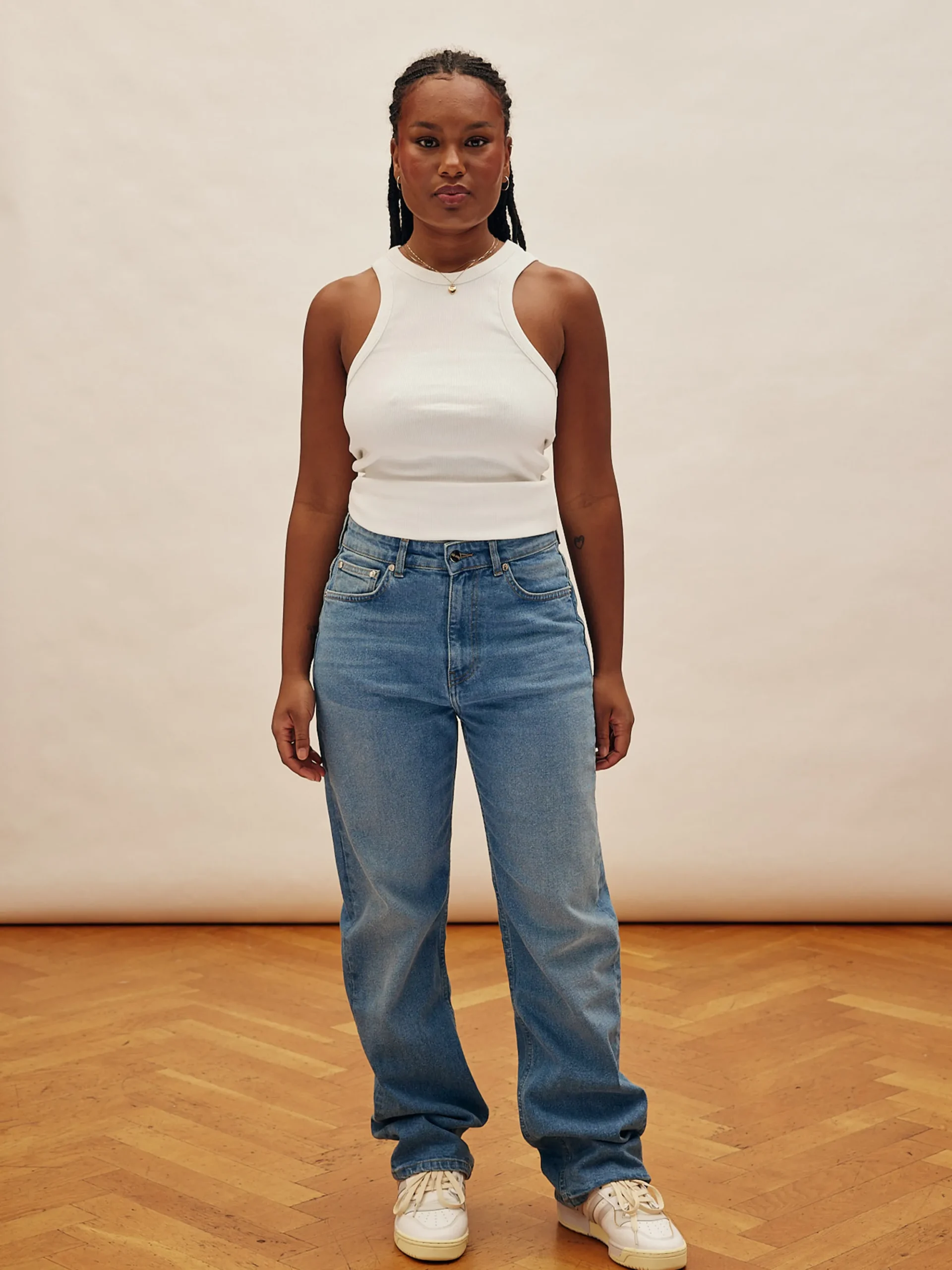 Djerf Avenue Raka Jeans Mellanbla Cheap