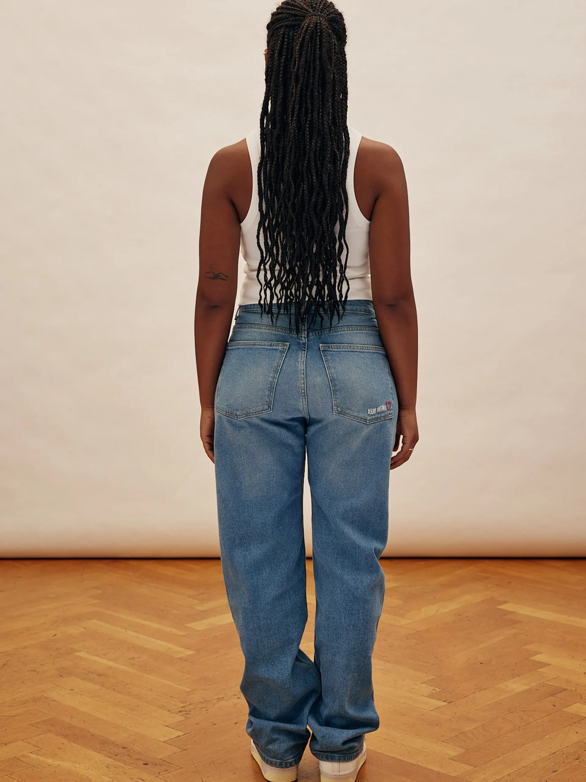 Djerf Avenue Raka Jeans Mellanbla Cheap