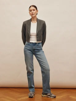 Djerf Avenue Raka Jeans Mellanbla Cheap