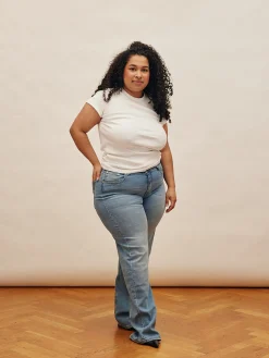 Djerf Avenue Raka Jeans Mellanbla Cheap