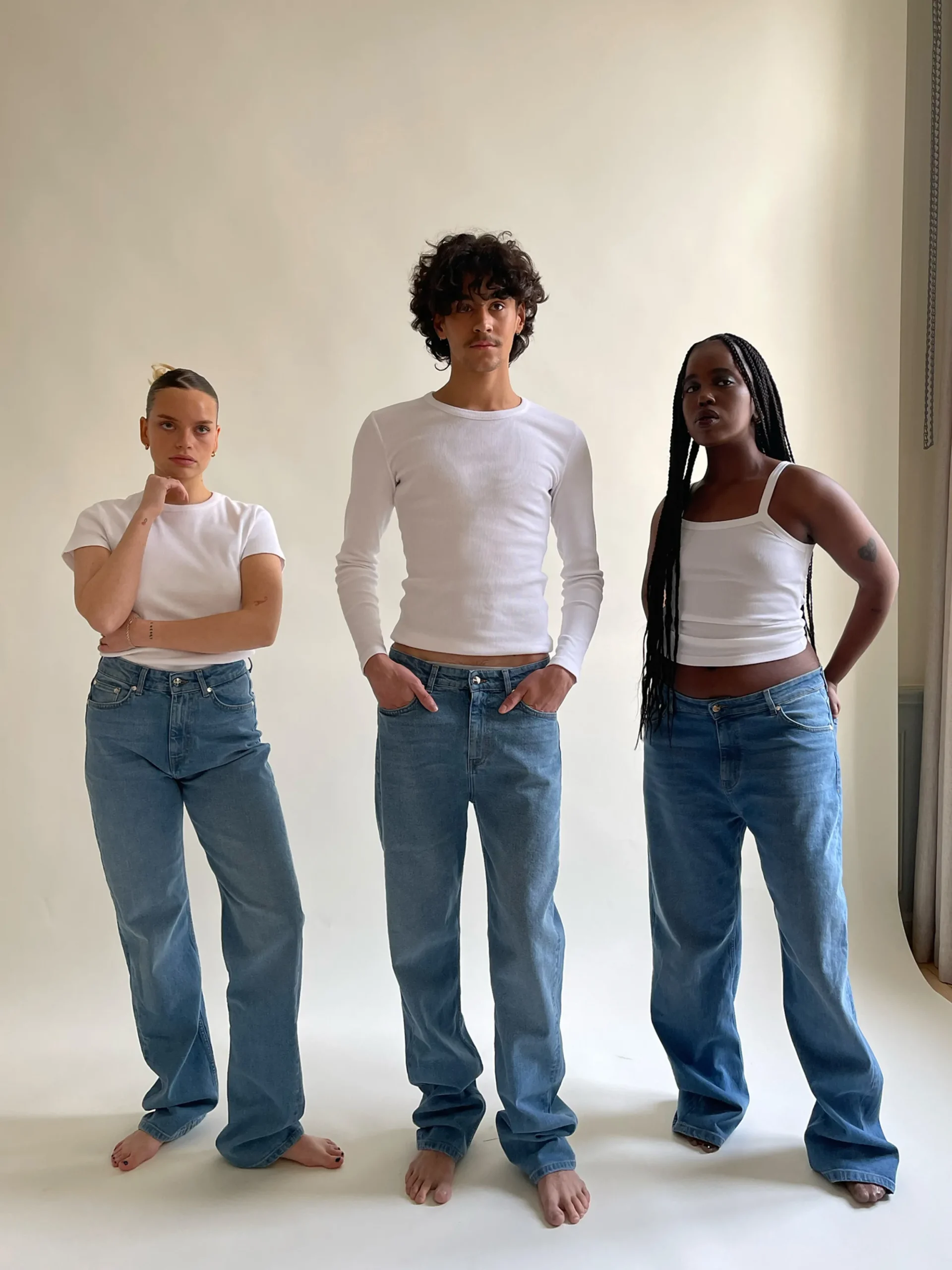 Djerf Avenue Raka Jeans Mellanbla Cheap