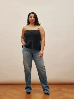 Djerf Avenue Raka Jeans Mellanbla - Hog Store