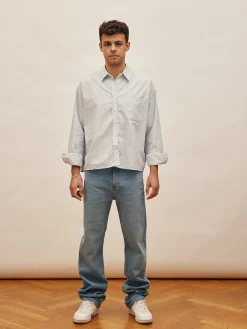 Djerf Avenue Raka Jeans Mellanbla - Hog Store