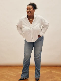 Djerf Avenue Raka Jeans Mellanbla - Hog Store