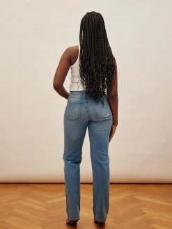 Djerf Avenue Raka Jeans Mellanbla - Hog Store