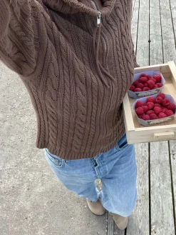 Djerf Avenue Ready Set Go Cardigan Brown New