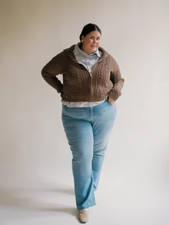 Djerf Avenue Ready Set Go Cardigan Brown New