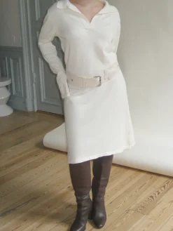 Djerf Avenue Remake Denim Butterfly Belt Cream Clearance