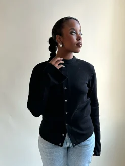Djerf Avenue Remake Getaway Cardigan Black Online