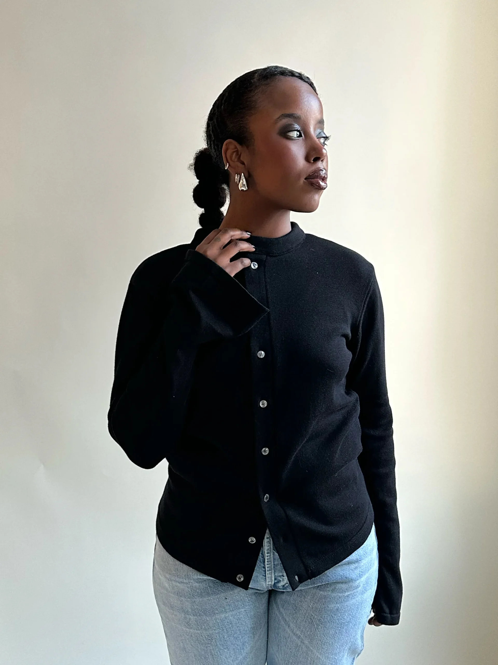 Djerf Avenue Remake Getaway Cardigan Black Online