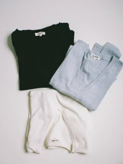 Djerf Avenue Remake Getaway V-Neck Top Cream Fashion