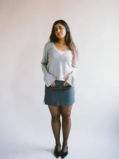 Djerf Avenue Remake Getaway V-Ringad Topp Gramelerad Best Sale