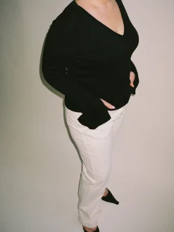 Djerf Avenue Remake Getaway V-Ringad Topp Svart Shop